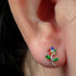 Titanium Internal Claw Set Jewelled Blossom Flower Top