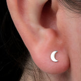 Titanium Internally Threaded Labrets 1.2mm - Crescent Moon