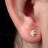 Titanium Internal Crescent Moon and Jewel Top