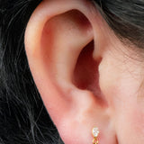 Titanium Internal Jewelled Double Marquise Gemini Drop