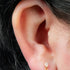 Titanium Internally Threaded Labrets 1.2mm - Titanium Double Marquise Gemini Drop