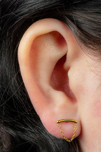 Titanium Internally Threaded Labrets 1.2mm - Titanium Single Loop Chain Drop