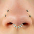 Titanium Encrusted Diadem Jewelled Hinged Clicker Ring