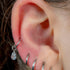 Titanium Hinged Clicker Ring with Titanium Floating Teardrop Gem Charm
