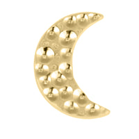 Titanium Internal Hammered Crescent Moon Top