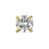 Gold Titanium Internal Claw Set Round CZ Jewel Top
