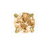 Gold Titanium Internal Claw Set Round CZ Jewel Top