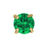 Gold Titanium Internal Claw Set Round CZ Jewel Top