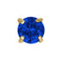 Gold Titanium Internal Claw Set Round CZ Jewel Top