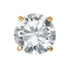 Gold Titanium Internal Claw Set Round CZ Jewel Top