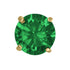 Gold Titanium Internal Claw Set Round CZ Jewel Top
