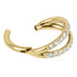 Titanium Double Jewelled Band Hinged Clicker Ring