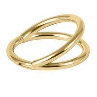 Titanium Double Band Hinged Clicker Ring