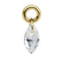 Titanium Floating Marquise Gem Charm