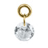Titanium Floating Round Gem Charm