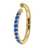 Gold Titanium 1.2mm Kai Pave Set Jewelled Edge Hinged Clicker Ring