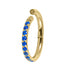 Gold Titanium 1.2mm Kai Pave Set Jewelled Edge Hinged Clicker Ring