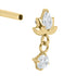 Titanium Internally Threaded Labrets 1.2mm - Jewelled Sacred Lotus