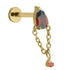 Gold Titanium Internally Threaded Labrets 1.2mm - Cleopatra