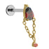 Titanium Internally Threaded Labrets 1.2mm - Cleopatra