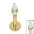 Gold Titanium Internally Threaded Labrets 1.2mm - Lettie