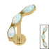 Gold Titanium Internally Threaded Labrets 1.2mm - River