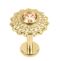 Gold Titanium Internally Threaded Labrets 1.2mm - Asia Sunbeam