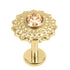 Gold Titanium Internally Threaded Labrets 1.2mm - Asia Sunbeam