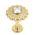 Gold Titanium Internally Threaded Labrets 1.2mm - Asia Sunbeam