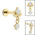 Titanium Internal Thread Jewelled Sacred Lotus Labret