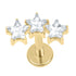Titanium Internally Threaded Labrets 1.2mm - 3 Sisters Jewelled Stars