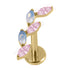 Gold Titanium Internally Threaded Labrets 1.2mm - Marquise Skyfall