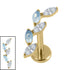 Gold Titanium Internally Threaded Labrets 1.2mm - Marquise Skyfall