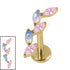 Gold Titanium Internally Threaded Labrets 1.2mm - Marquise Skyfall
