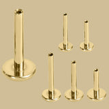 Gold Titanium Threadless Labret Post 1.2mm