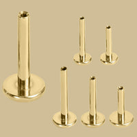Gold Titanium Threadless Labret Post 1.2mm