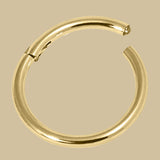 Gold Titanium Hinged Clicker Ring