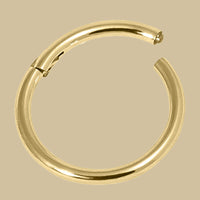 Gold Titanium Hinged Clicker Ring