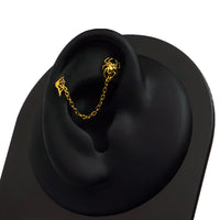 Gold Titanium Internal Thread Labrets 1.2mm - Wolf Spider VS Spider Web Halloween Chain Pack