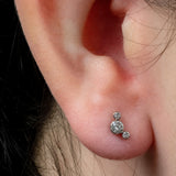 Titanium Internal Infinity Bezel Set 3 Jewel Crescent Top