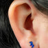 Titanium Internally Threaded Labrets 1.2mm - Gold Titanium Claw Set 3 CZ Jewel Marquise Fan