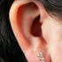 Titanium Internally Threaded Labrets 1.2mm - Titanium Claw Set 3 Jewel Climbing Marquise Fan