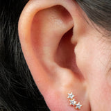 Titanium Internal 3 Sisters Jewelled Stars