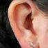 Titanium Internally Threaded Labrets 1.2mm - 3 Sisters Jewelled Stars