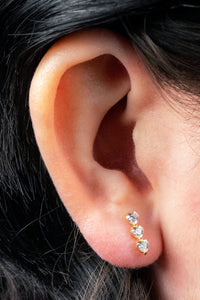 Gold Titanium Internally Threaded Labrets 1.2mm - 3 of Hearts