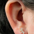 Titanium Claw Set 4 CZ Jewel Marquise Fan for Internal Thread shafts in 1.2mm