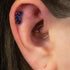 Titanium Internally Threaded Labrets 1.2mm - Gold Titanium Claw Set 5 CZ Jewel Marquise Fan