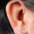 Titanium Internally Threaded Labrets 1.2mm - Titanium Claw Set 5 Jewel Climbing Marquise Fan