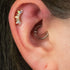 Titanium Internally Threaded Labrets 1.2mm - Titanium 7 Opal and Jewelled Marquise Crown