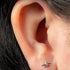 Titanium Internally Threaded Labrets 1.2mm - Titanium 8 Point Jewelled Star